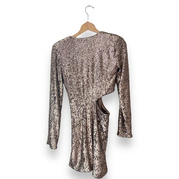 Jonathan Simkhai Conrad Hammered Sequins Blazer Mini Dress Latte 2 Women’s - Picture 7 of 10